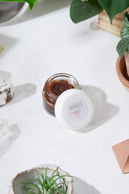 Butter Me Up Organics Chocolate Lip Scrub for Flaky Chapped Lips