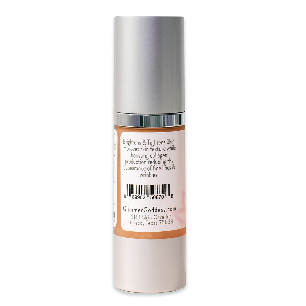 Glimmer Goddess Organic Vitamin C Serum 20% Skin Glow Formula with Hyaluronic & Ferulic Acid