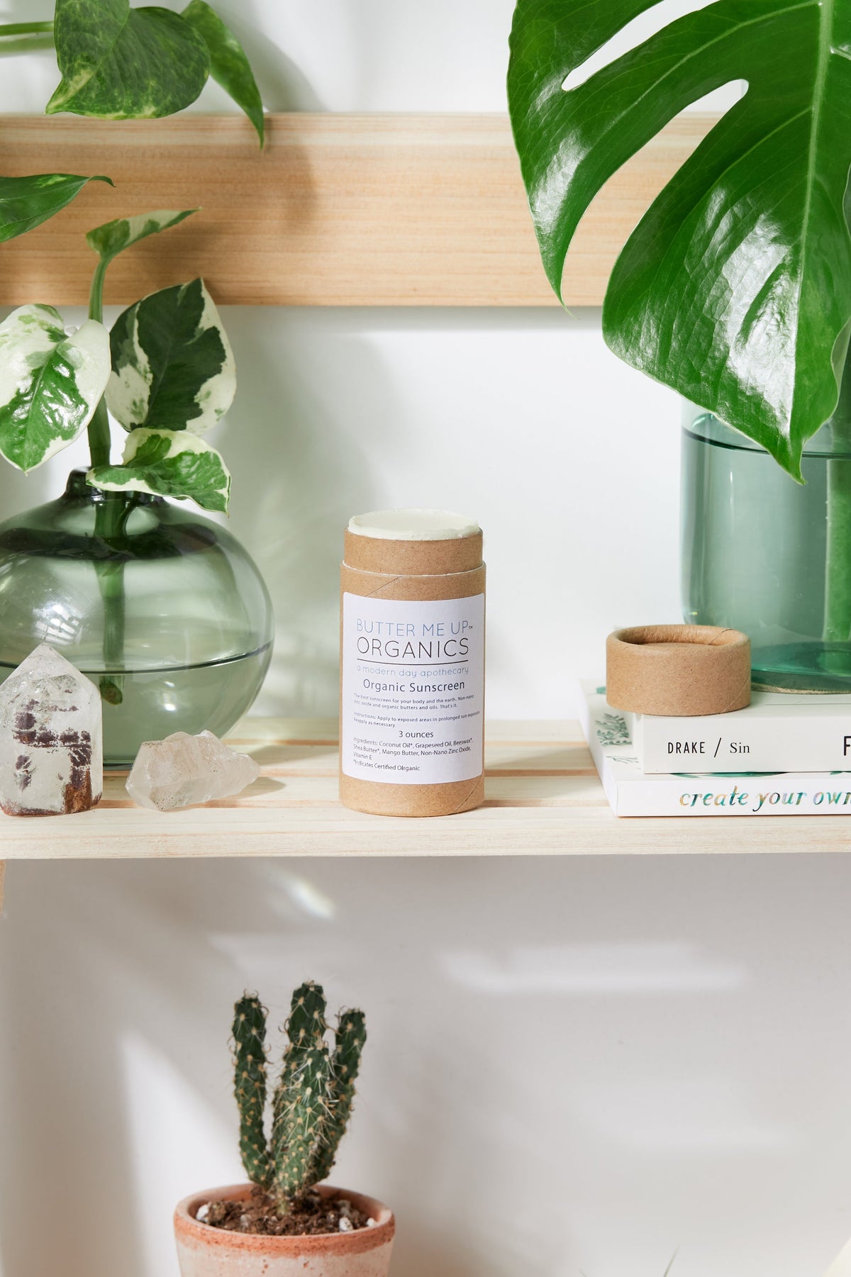 Butter Me Up Organics Sun Block With Non-Nano Zinc Oxide  - SPF 45