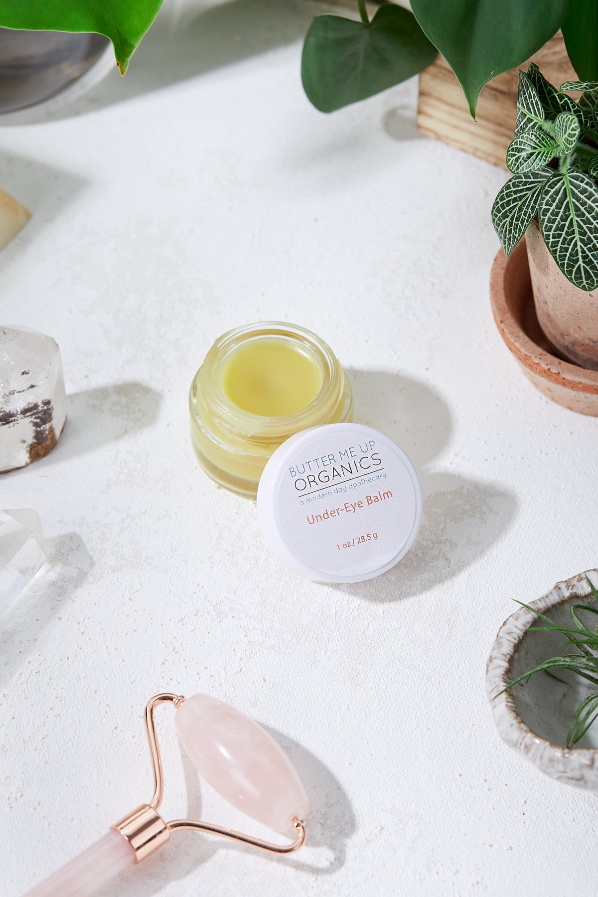 Butter Me Up Organics Caffeinated Under Eye Balm for Dark Circles and Puffy
