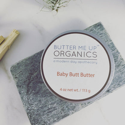 Butter Me Up Organics Baby Butt Butter - Organic Diaper Cream (Cloth Diapers Safe)