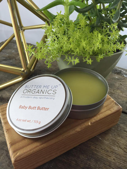 Butter Me Up Organics Baby Butt Butter - Organic Diaper Cream (Cloth Diapers Safe)