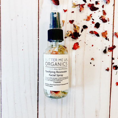 Butter Me Up Organics Rosewater Toner / Facial Mist / Makeup Setting Spray