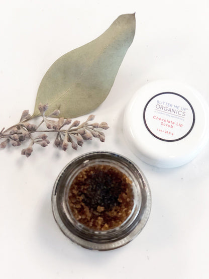 Butter Me Up Organics Chocolate Lip Scrub for Flaky Chapped Lips