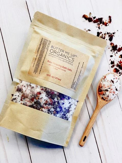 Butter Me Up Organics Rose, Epsom & Pink Himalayan Sea Salt Soak